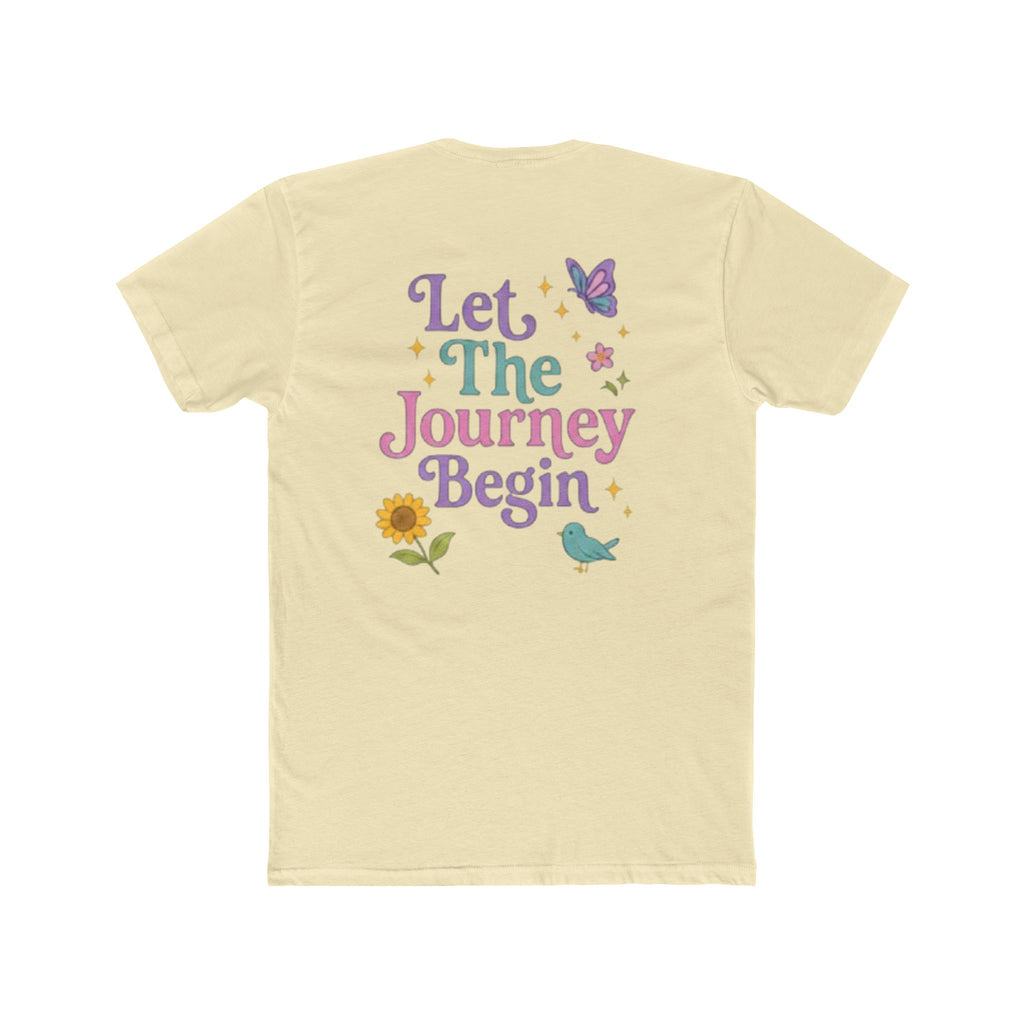 Let The Journey Begin T-Shirt — Inspirational Sunflower & Butterfly Tee (Adult)