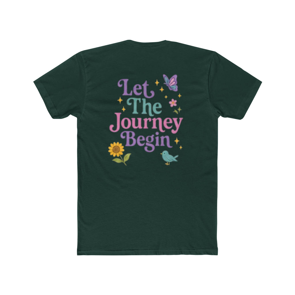 Let The Journey Begin T-Shirt — Inspirational Sunflower & Butterfly Tee (Adult)